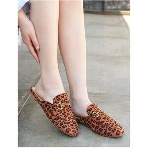 Mules for Women Comfortable Slip-on Flats-Backless-Round Toe Slide Size 9.5 #198